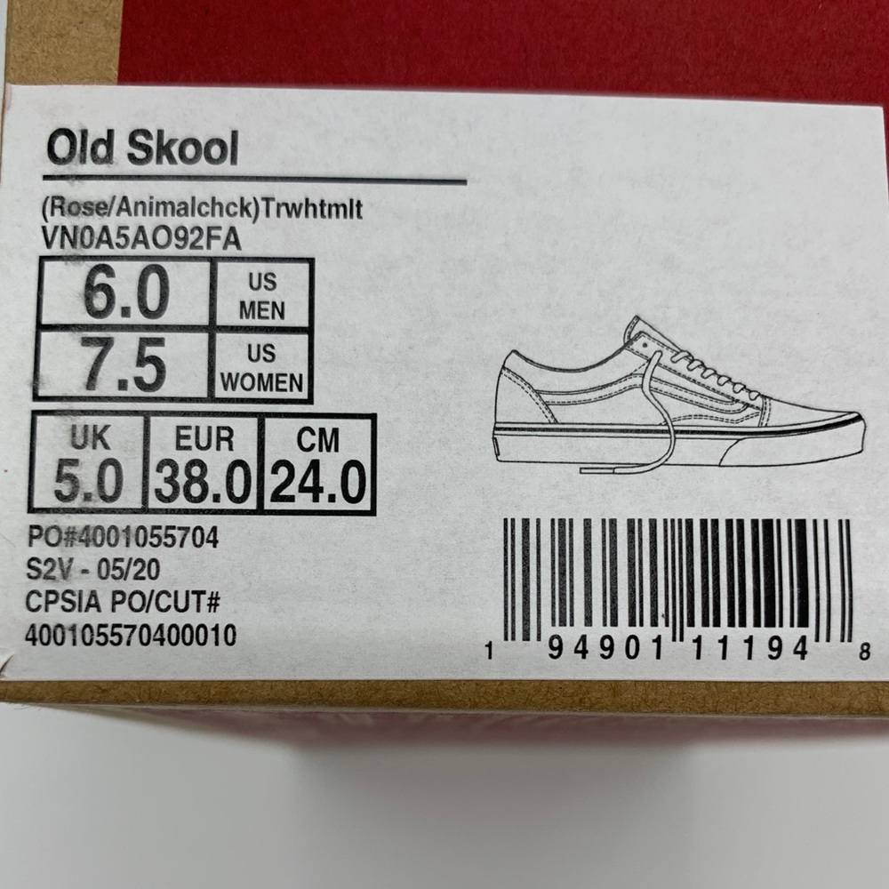 VANS OLD SKOOL Roses / Leopard Skin - Picture 9 of 9